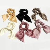 Silk Scrunchies - Bunny Ear Hair Ties Bowknot Elastic Bands Holders - LANI SILK